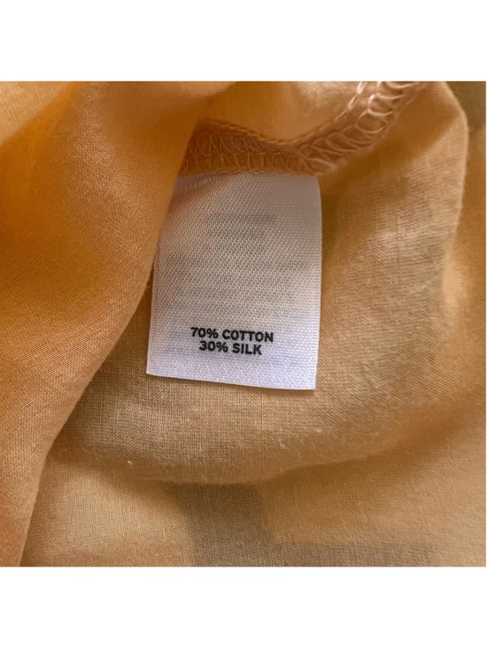 Caslon Yellow vanilla Button Down Shirt cotton and silk blended size M - Picture 6 of 6